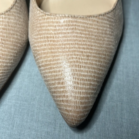 Mark Fisher NWOT Pointed Toe Nude Snake Skin 3.5 Inch Stiletto Heels Size 8.5. - Picture 6 of 11